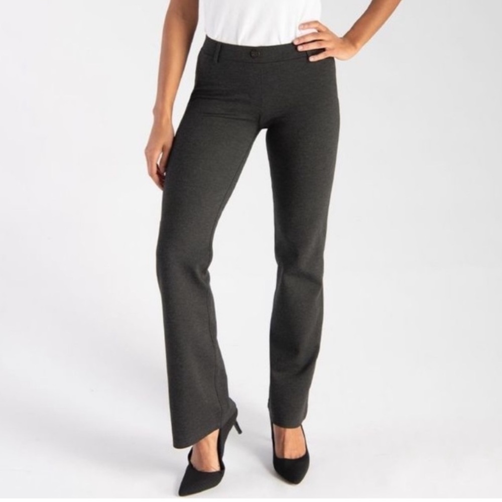 Betabrand Classic Dress Yoga Pants Boot Cut Charcoal Grey Size Women’s M Petite